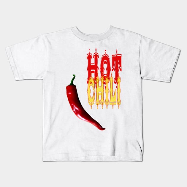 Hot Chili Spicy Food Expert Kids T-Shirt by PlanetMonkey